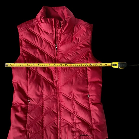 Eddie Bauer Women's Premium Goose Down Red Vest - Picture 9 of 9